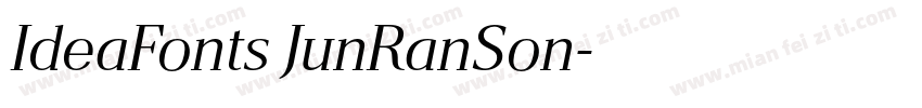 IdeaFonts JunRanSon字体转换